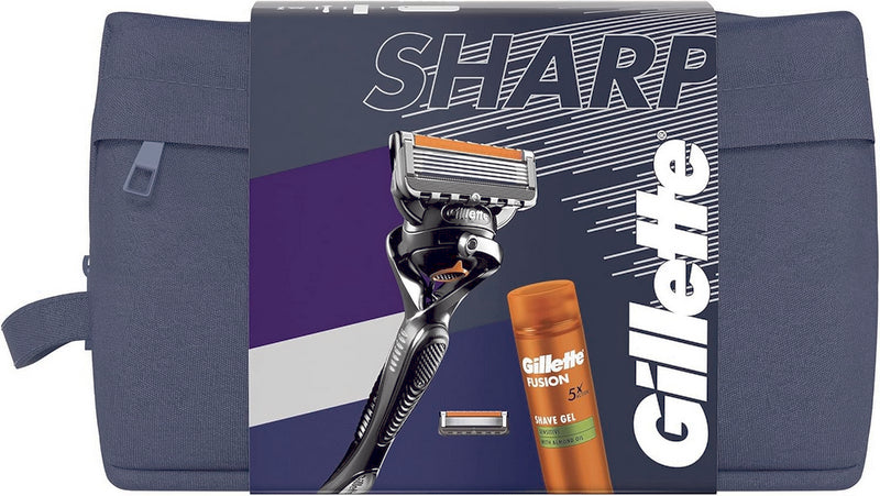 Gillette Fusion Pro Cofanetto Regalo Rasoio, 2 Ricariche e Gel 200 ML