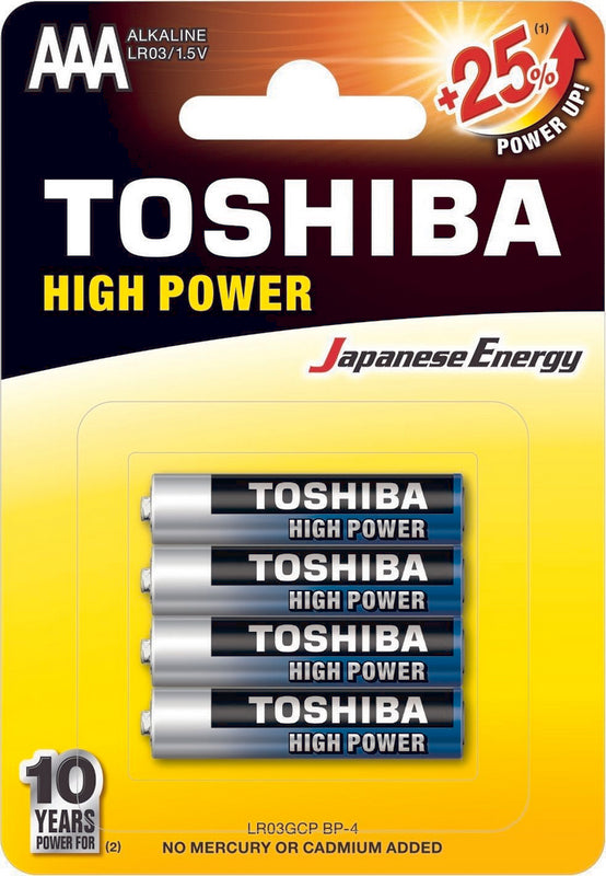 Toshiba Batterie Ministilo Aaa Lr3 B4