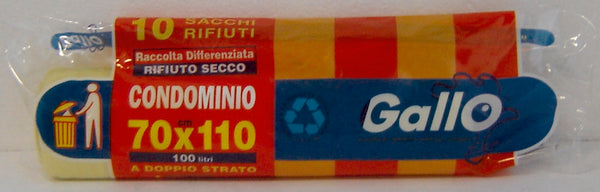 Sacchi Gialli Strong 80X120 130L Pz10