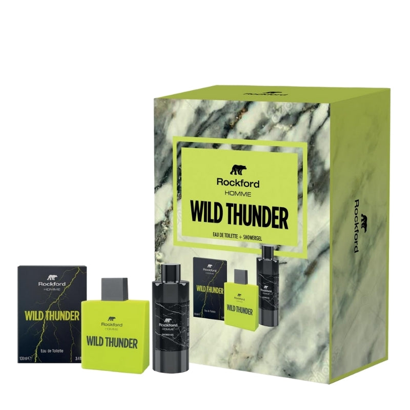 Rockford Wild Thunder Cofanetto Regalo Eau De Toilette 100 ML E Doccia Gel 250 ML