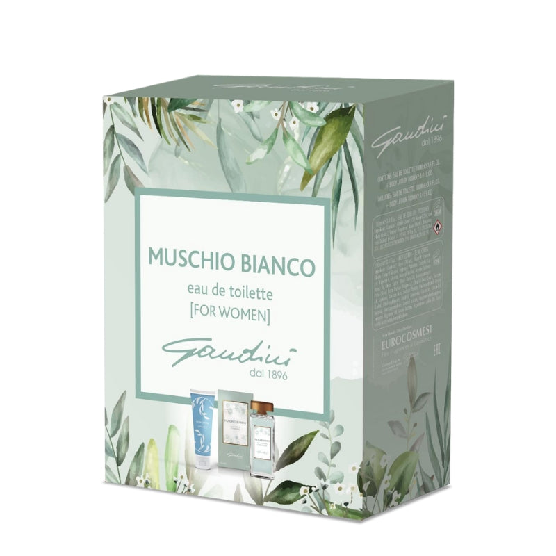 Gandini Muschio Bianco Cofanetto Regalo Eau De Toilette 100 ML E Latte Corpo 100 ML