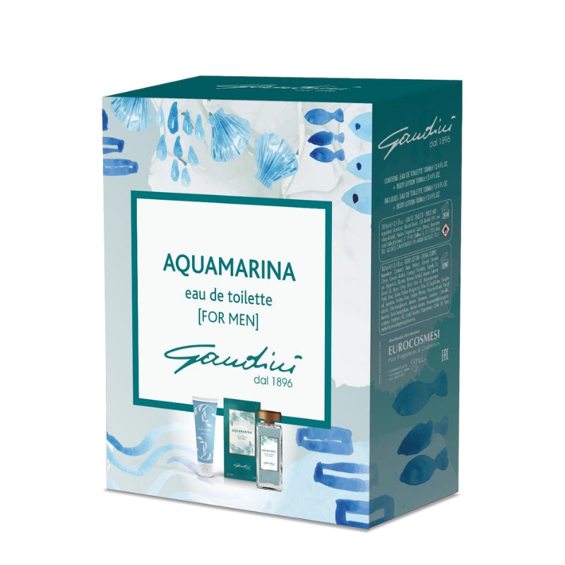 Gandini Aquamarina Cofanetto Regalo Eau De Toilette 100 ML E Latte 100 ML