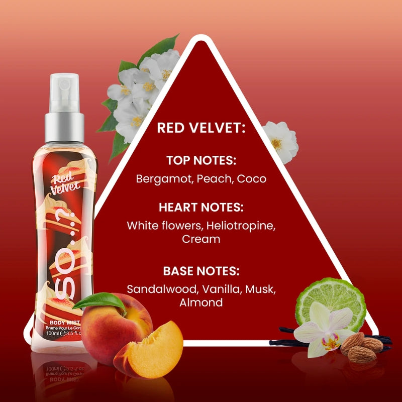 So+ Body Mist Red Velvet  Body Mist 100 ML