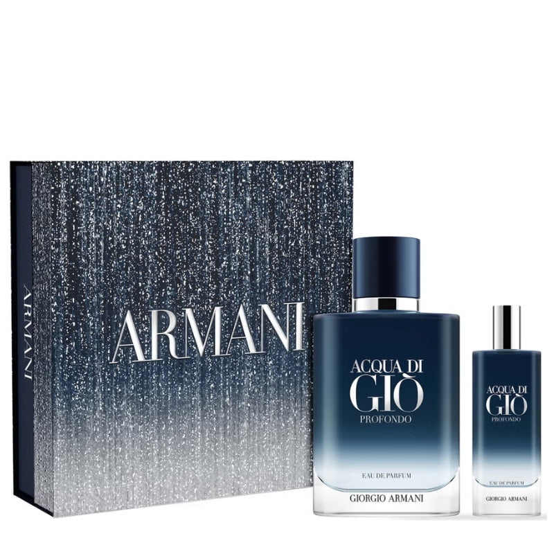Armani Cofanetto Regalo Acqua Di Gio' Profondo Eau De Parfum 100 ML E Mini Eau De Parfum 15 ML