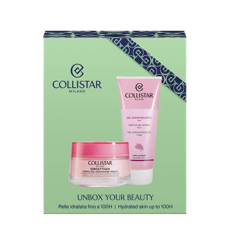 Collistar Cofanetto Regalo Idroattiva Crema Gel Idratazione Fresca 50 ML E Scrub Delicato 100 ML