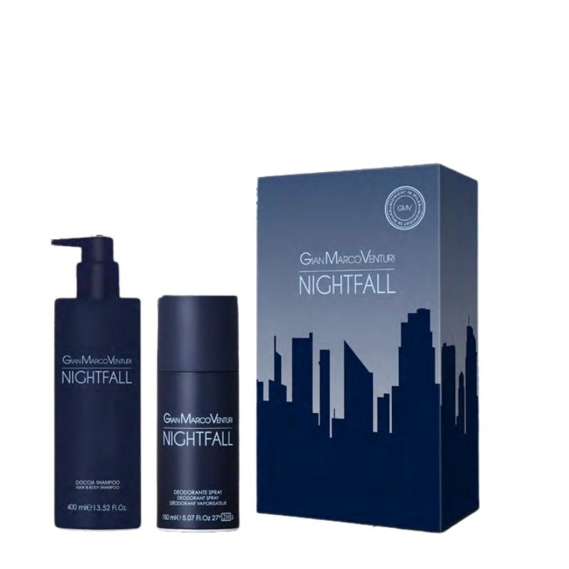 Gian Marco Venturi Cofanetto Regalo Nightfall Doccia Shampoo 400 ML E Deo Spray 150 ML