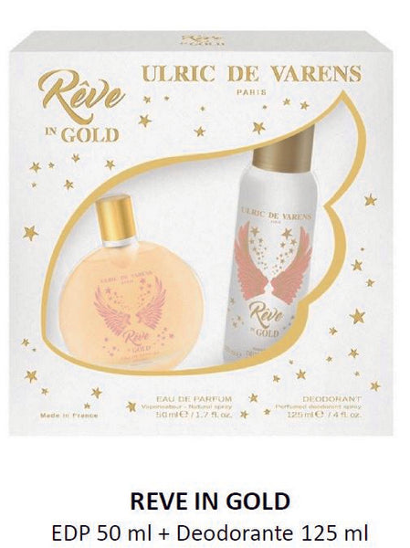 Ulric De Varens Cofanetto Regalo Reve In Gold Eau De Parfum 50 ML E Deo Spray 125 ML