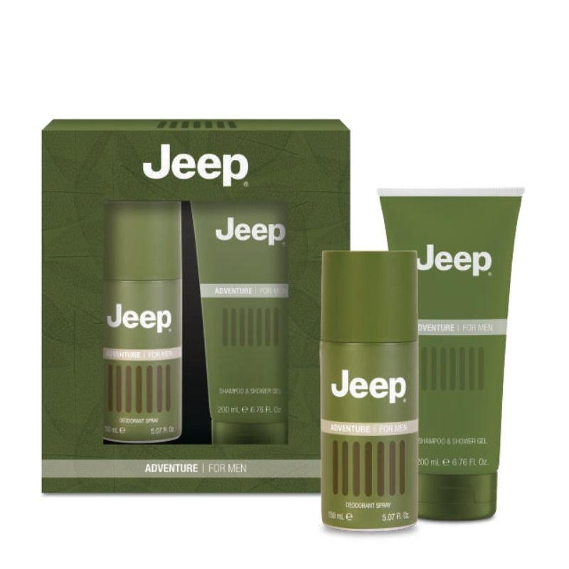 Jeep Adventure Cofanetto Regalo Deodorante Spray 150 ML E Doccia Gel 200 ML