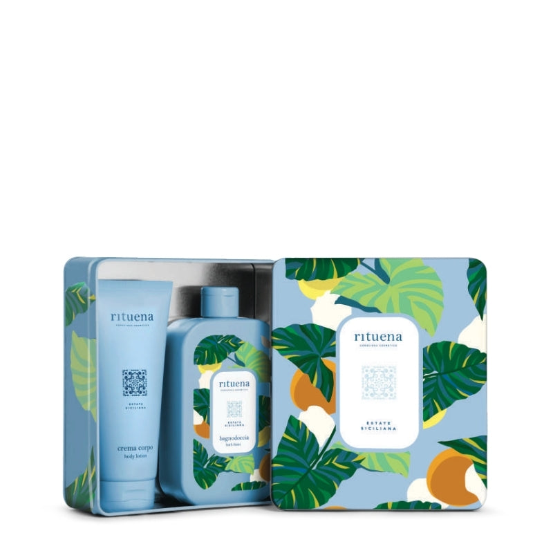 Rituena Cofanetto Regalo Estate Siciliana Doccia Gel 400 ML E Latte Corpo 200 ML