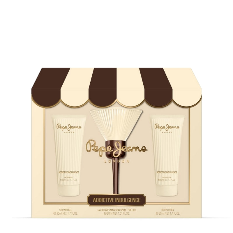 Pepe Jeans Cofanetto Regalo Her Addictive Eau De Parfum 30 ML, Latte Corpo 50 ML E Doccia Gel 50 ML