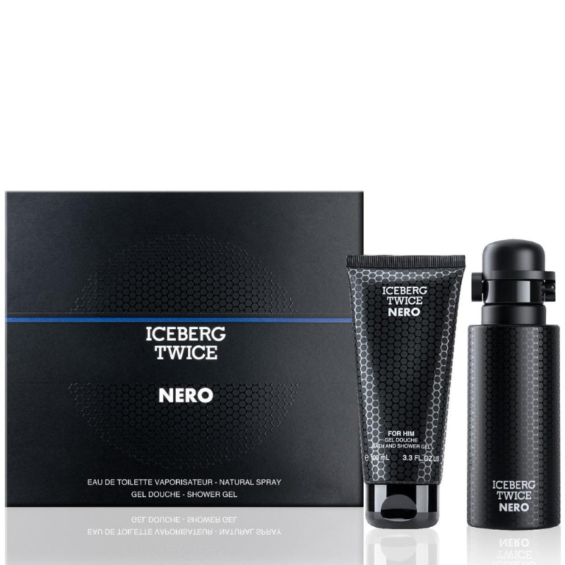 Iceberg Cofanetto Regalo Twice Nero Eau De Toilette 125 ML E Doccia Gel 100 ML