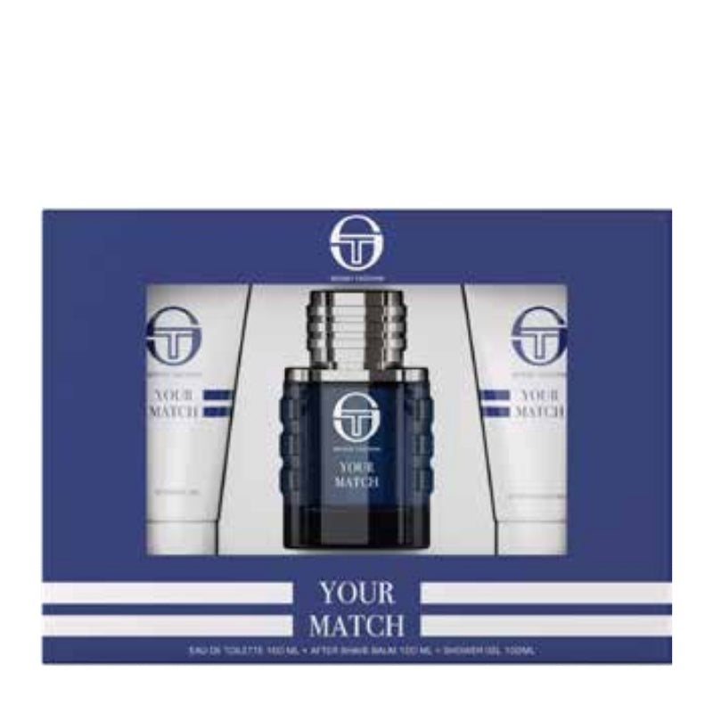 Sergio Tacchini Your Match Eau De Toilette 100 ML, Dopobarba 100 ML E Doccia Gel 100 ML