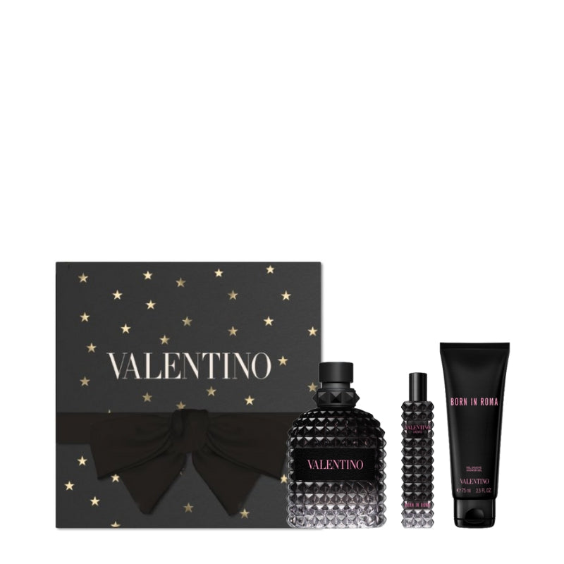 Valentino Cofanetto Regalo Born In Roma For Him 100 ML, Doccia 75 ML E Mini Eau De Parfum 10 ML