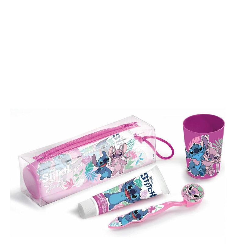 K§D Stitch Kit Spazzolino, Dentifricio e Bicchiere