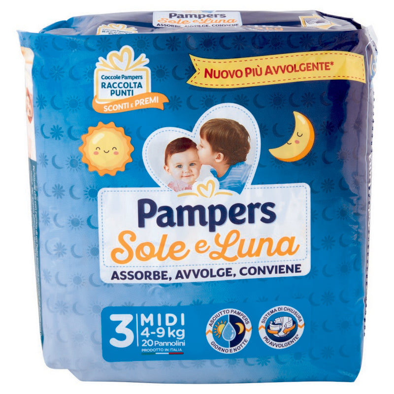 Pampers Sole E Luna X20 Midi Kg 4-9