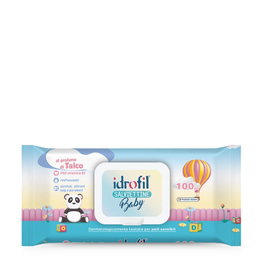 Idrofill Salviette Baby X100 Talco