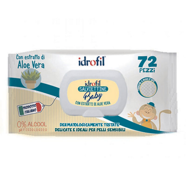 Idrofill Salviette Baby X72 Aloe Vera