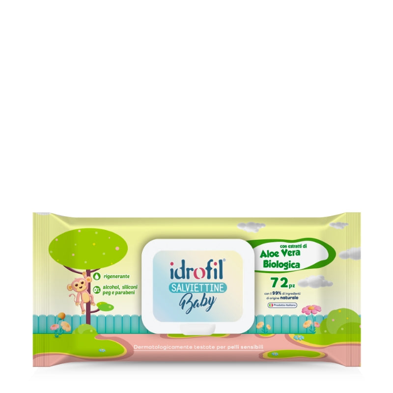 Idrofill Salviette Baby X72 Aloe Vera