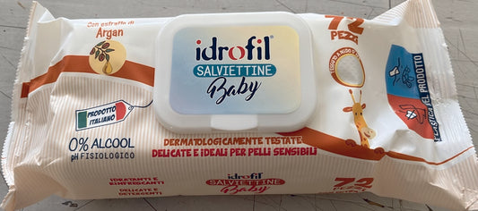 Idrofill Salviette Baby X72 Argan