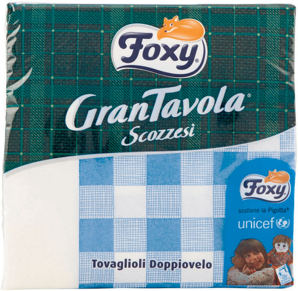 Foxy Tovaglioli Scozzesi 33X33 3V Pz43