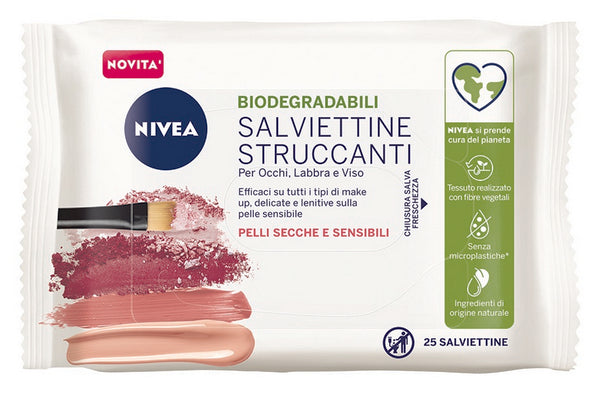 Nivea Viso Salviette Struc Sec/Sensi X25