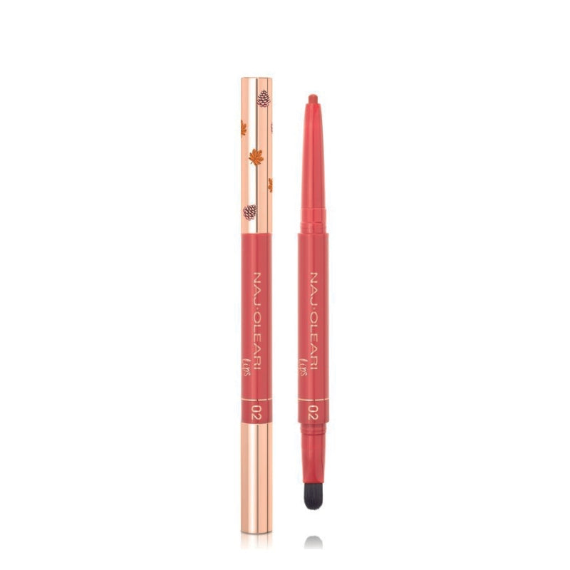 Naj Oleari Sparkling Foliage  Lasting Kiss 16H Lip Liner Matita Labbra Rimpolpante 02 Deep Pink