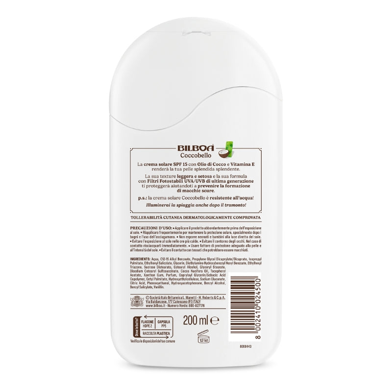 Bilboa Coccobello Crema Solare SPF 15 200 ML