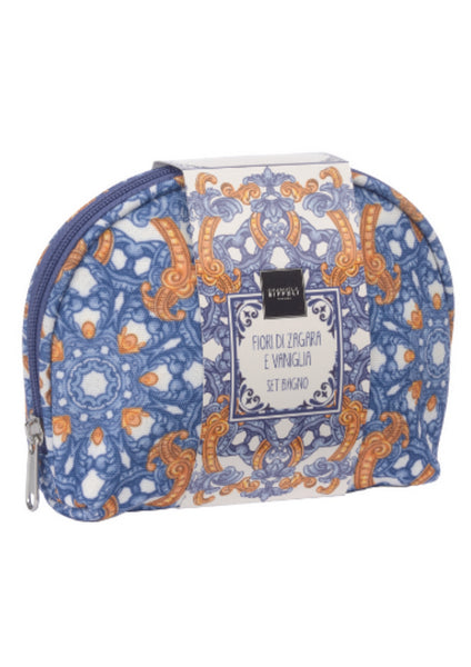 Biffoli Set Bagno Fiori Di Zagara e Vaniglia Bagnodoccia, Spugna E Pochette