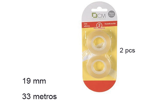 Nastro Adesivo 2 Rotoli Mm19 Mt33