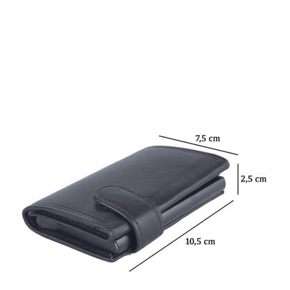 Hunt Portacarte Uomo In Pelle Nero 612906 N