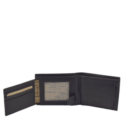 Hunt Portafoglio Uomo Bottone Black O Tan 106606