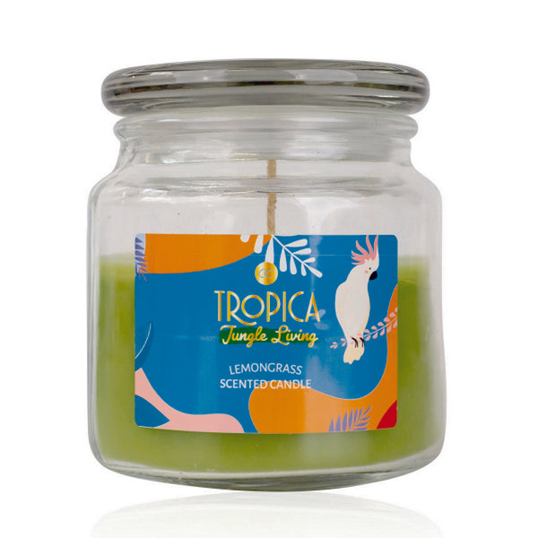 Tropica Lemongrass Scented Candle Candela Al Lemongrass