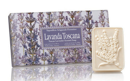 Saponificio Fiorentino Sapone Solido Lavanda Toscana 3 Saponette 125 Gr