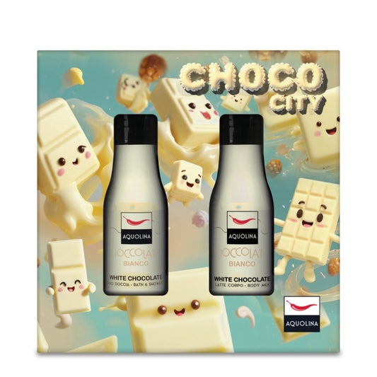 Aquolina Cofanetto Regalo Cioccolato Bianco Bagno Doccia 125 ML E Latte Corpo 125 ML