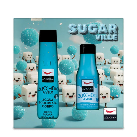 Aquolina Cofanetto Regalo Zucchero A Velo Acqua Profumata Corpo 150 ML E Bagno Doccia 125 ML