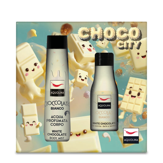 Aquolina Cofanetto Regalo Cioccolato Bianco Acqua Profumata Corpo 150 ML E Bagno Doccia 125 ML