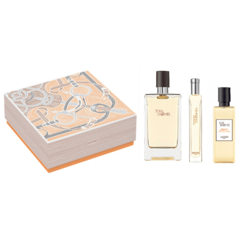 Confezione regalo Terre D'Hermès Eau De Toilette 100ml +Travel 15ml + Doccia 40ml