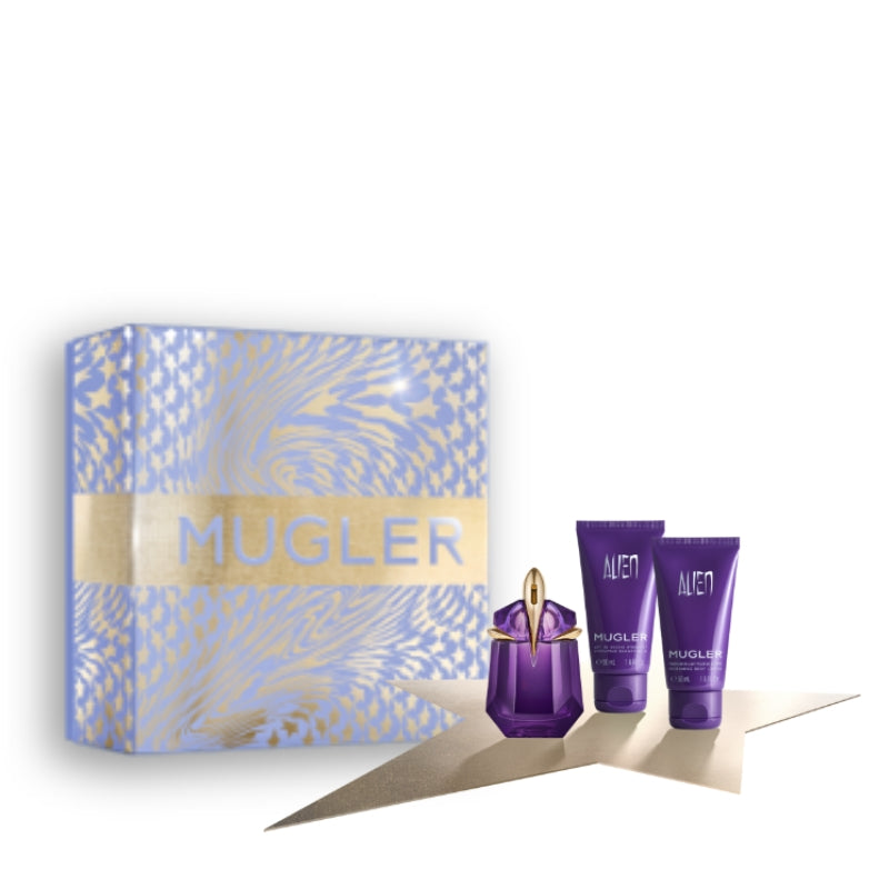 Mugler Cofanetto Regalo Alien Eau De Parfum 30 ML, Latte Corpo 50 ML E Doccia Gel 50 ML