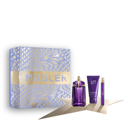 Mugler Cofanetto Regalo Alien Eau De Parfum 60 ML, Latte Corpo 50 ML E Mini Eau De Parfum 10 ML