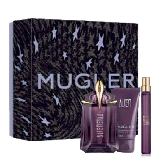 Mugler Cofanetto Regalo Alien Eau De Parfum 60 ML, Latte Corpo 50 ML E Mini Eau De Parfum 10 ML