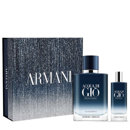 Armani Cofanetto Regalo Acqua Di Gio' Profondo Eau De Parfum 100 ML E Mini Eau De Parfum 15 ML