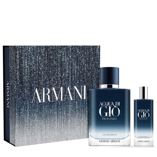 Armani Cofanetto Regalo Acqua Di Gio' Profondo Eau De Parfum 100 ML E Mini Eau De Parfum 15 ML