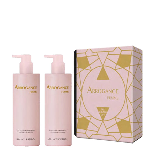 Arrogance Cofanetto Regalo Femme Doccia Gel 400 ML E Latte Corpo 400 ML