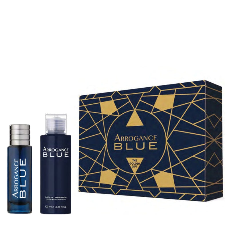 Arrogance Cofanetto Regalo Blue Eau De Toilette 30 ML E Doccia Shampoo 100 ML