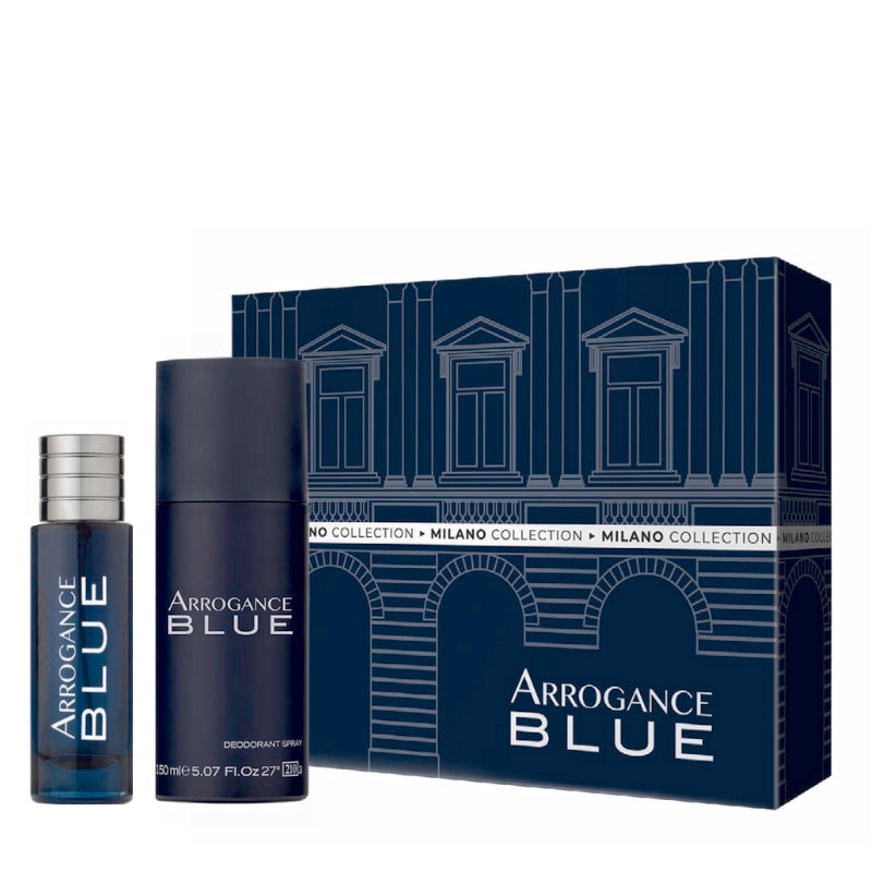 Arrogance Blue Eau De Toilette 30 ML E Deo Spray 150 ML