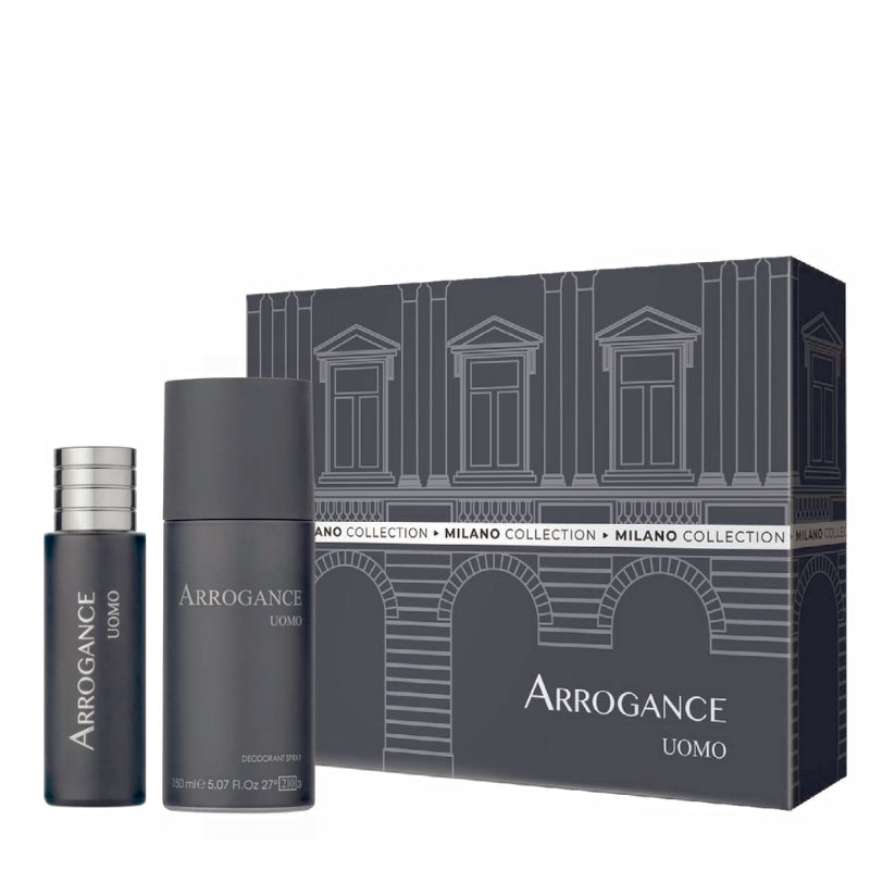 Arrogance Uomo Eau De Toilette 30 ML E Deo Spray 150 ML