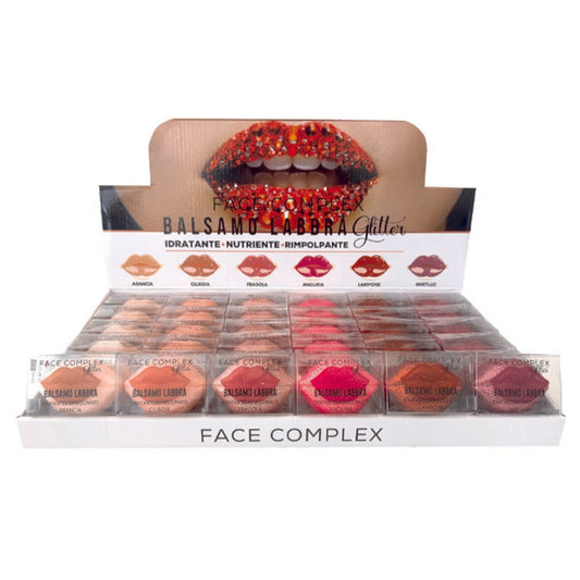 Face Complex Expo Lip Balm Glitter 36 pezzi