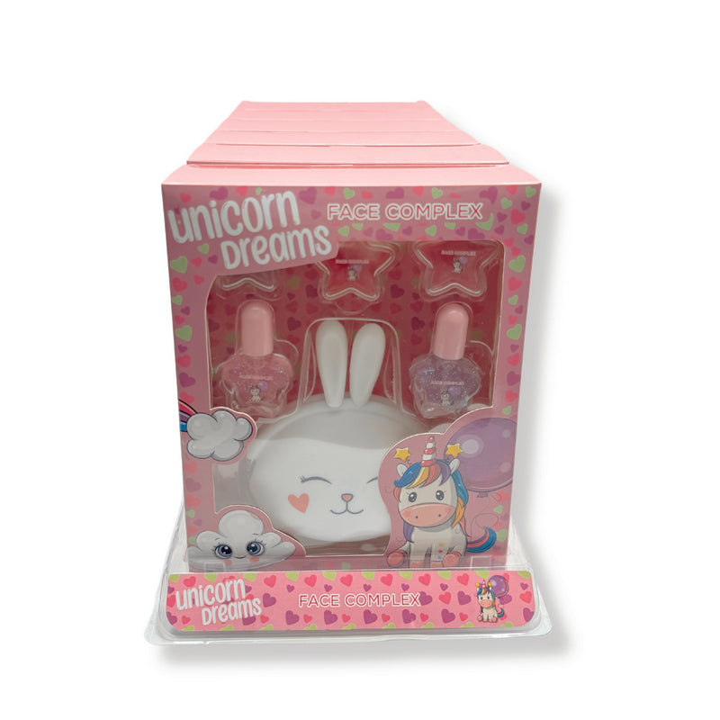 Face Complex Unicorn Dreams 2 Smalti+ 3 Lipgloss + Portamonete