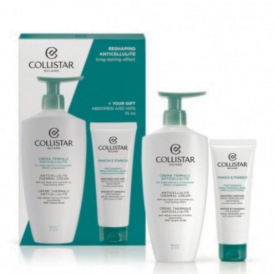 Collistar Cofanetto Regalo Crema Termale Rimodellante 400 ML e Trattamento Rimodellante Pancia e Fianchi 75 ML