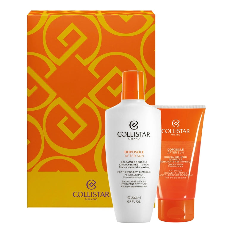 Collistar Cofanetto Regalo Balsamo Doposole Idratante Restitutivo 200 ML E Doccia Shampoo Doposole 150 ML
